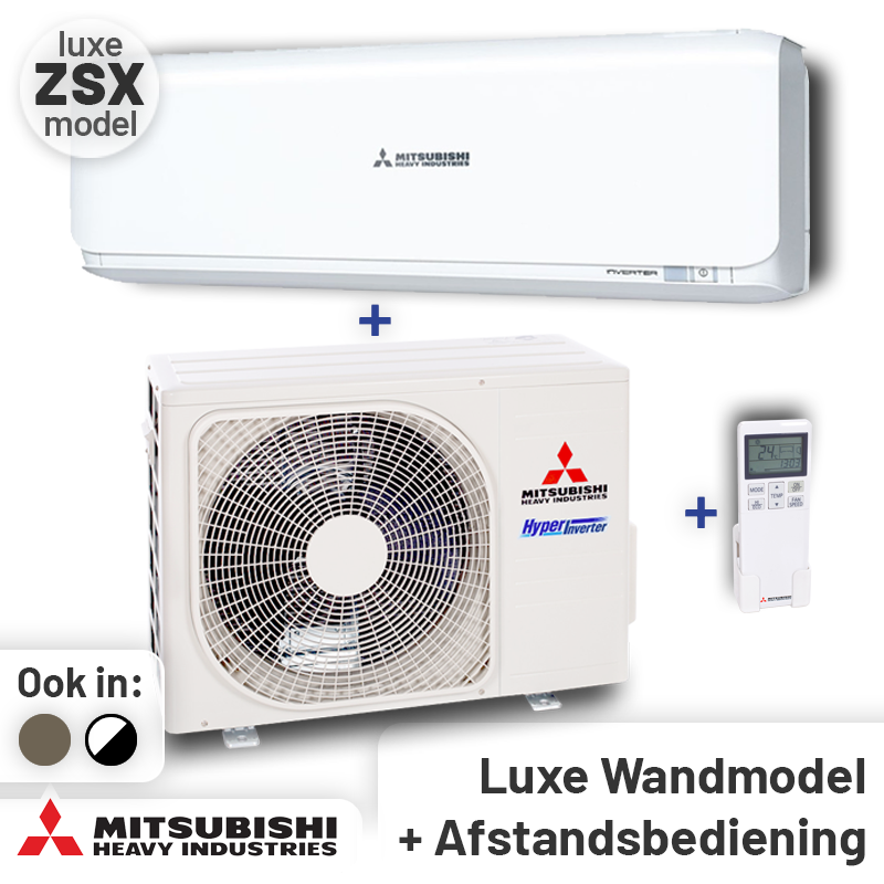 Mitsubishi SRK20ZSX Singlesplit Airco 2,0kW Fluisterstil