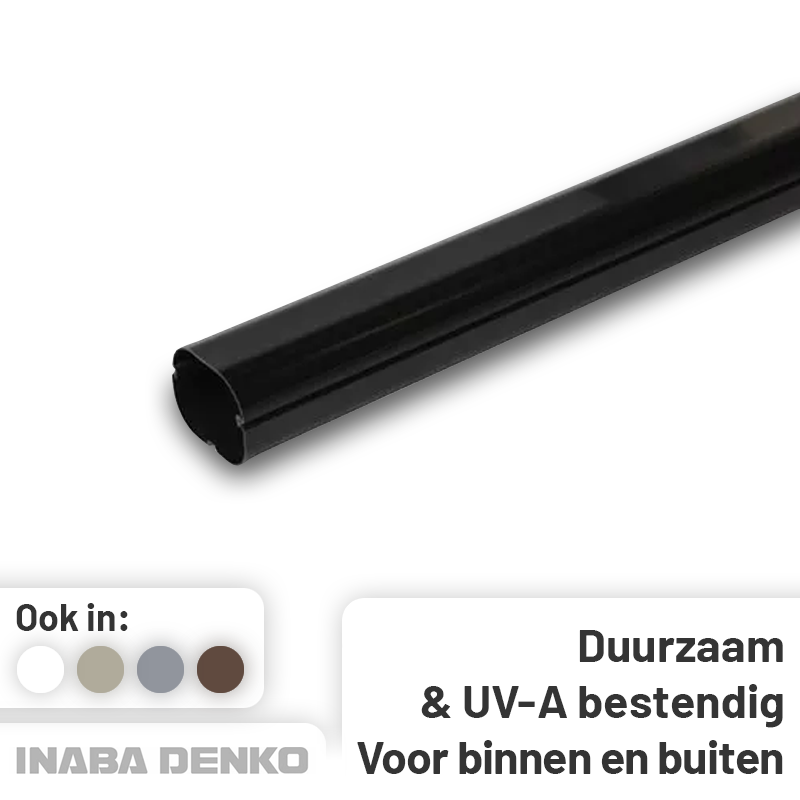 Leidinggoot PVC Zwart Inaba Denko SD-77-K 75x63 mm 2 meter