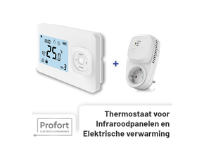 Set THB-02 + OVB-02 Draadloze Klokthermostaat - Tijden en dagen in te stellen