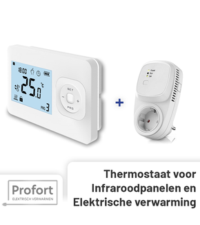 Set THB-02 + OVB-02 Draadloze Klokthermostaat - Tijden en dagen in te stellen