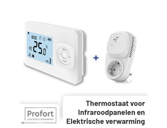 Set THB-02 + OVB-02 Draadloze Klokthermostaat - Tijden en dagen in te stellen