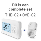 Set THB-02 + OVB-02 Draadloze Klokthermostaat - Tijden en dagen in te stellen