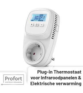 PGA-01 Eenvoudige Plug-in Aan/uit Thermostaat - Alleen temperatuur instellen