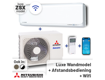 Mitsubishi SRK35ZSX-WF Singlesplit Airco 3,5kW +Wifi Fluisterstil