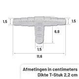Condenswaterslang T-stuk 16 mm