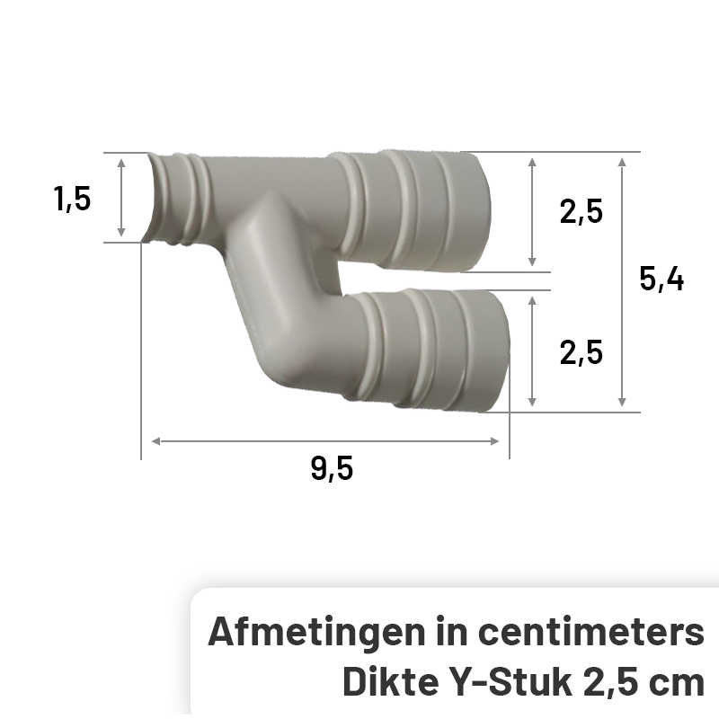 Condenswaterslang Y-stuk 16 mm
