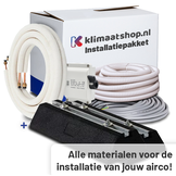 Airco Installatiepakket 1/4"x1/2" + Voeten voor airco's van 5,0 tot 6,3kW