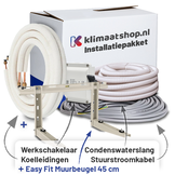 Airco Installatiepakket 1/4"x3/8" + Muurbeugel voor airco's tot 3,5kW