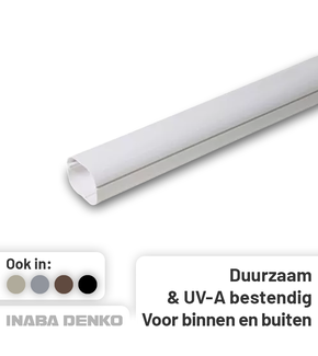 Leidinggoot PVC Wit Inaba Denko SD-77-W 75x63 mm 1,5 meter