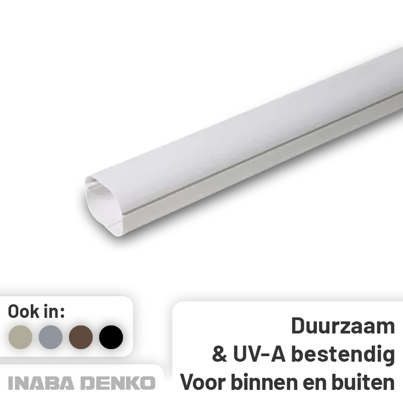 Leidinggoot PVC Wit Inaba Denko SD-77-W 75x63 mm 0,5 meter