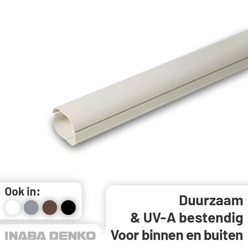 Leidinggoot PVC Ivoor Inaba Denko SD-77-I 75x63 mm 1,5 meter