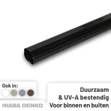 Leidinggoot PVC Zwart Inaba Denko SD-77-K 75x63 mm 1 meter