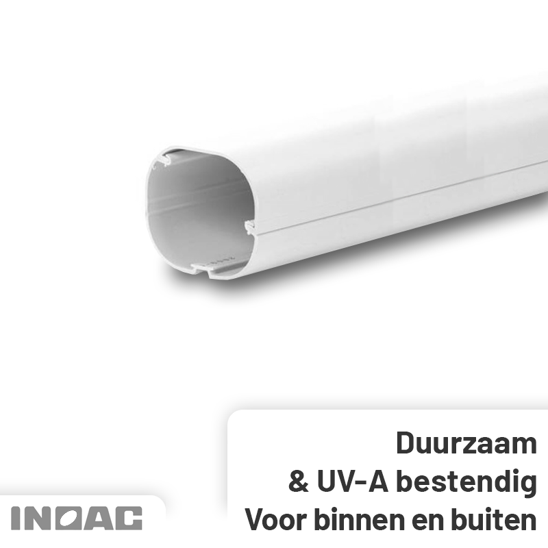 Leidinggoot PVC Wit Inoac CD-75W 75x64 mm 1,5 meter