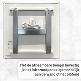 Infrarood Verwarmingspaneel 105x105cm Mat Wit