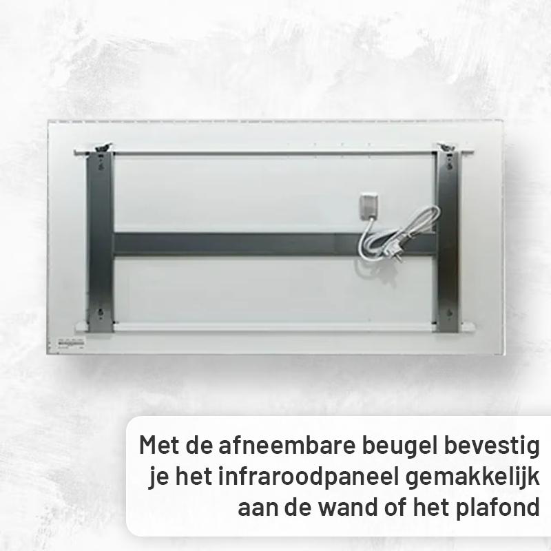 AANBIEDING COMPLETE SET: Infrarood Verwarmingspaneel 60x120cm Wit + Thermostaat Set