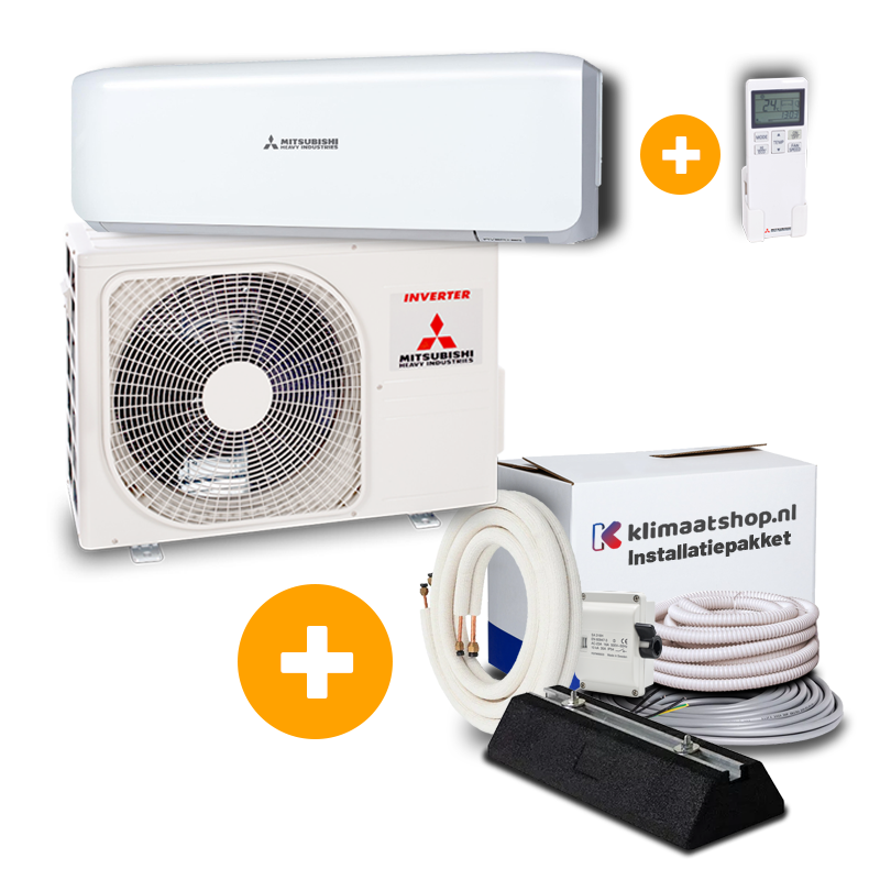 AANBIEDING: Mitsubishi SRK35ZS Singlesplit Airco 3,5kW + GRATIS Installatiepakket + Set Voeten