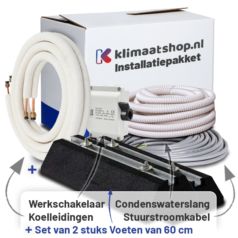 AANBIEDING: Mitsubishi SRK35ZS Singlesplit Airco 3,5kW + GRATIS Installatiepakket + Set Voeten