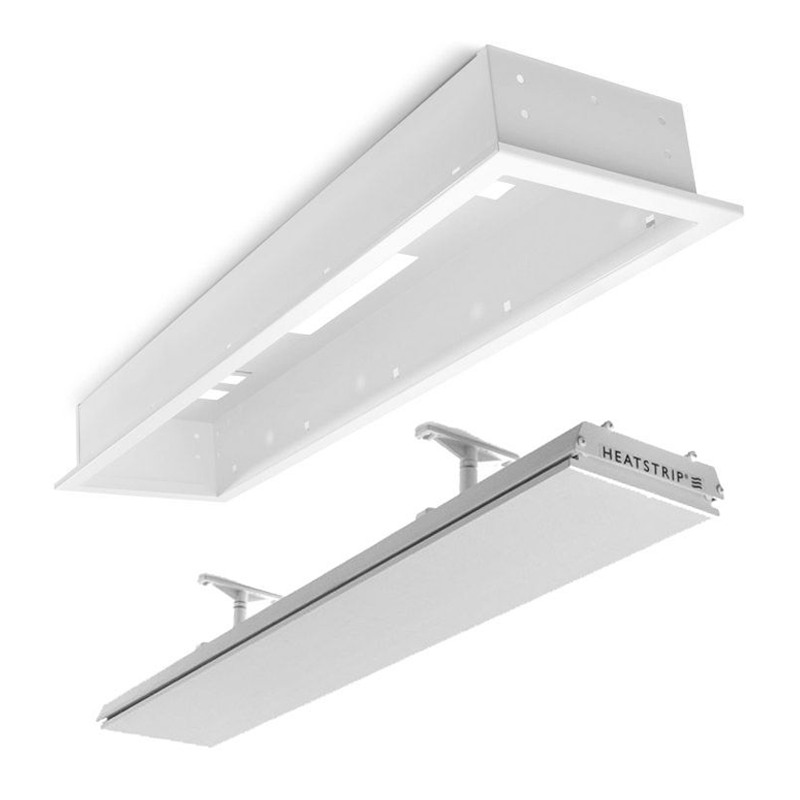 Heatstrip Inbouwframe Behuizing Flushmount Wit