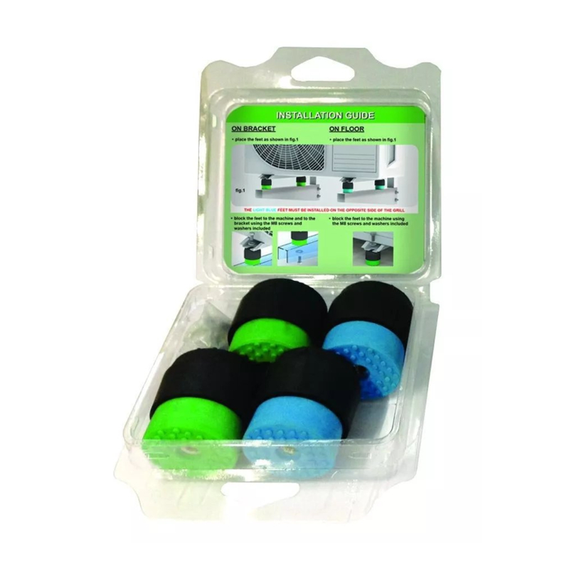 Trillingsdempers met stalen veer • Set van 4 stuks • 30-55 kg