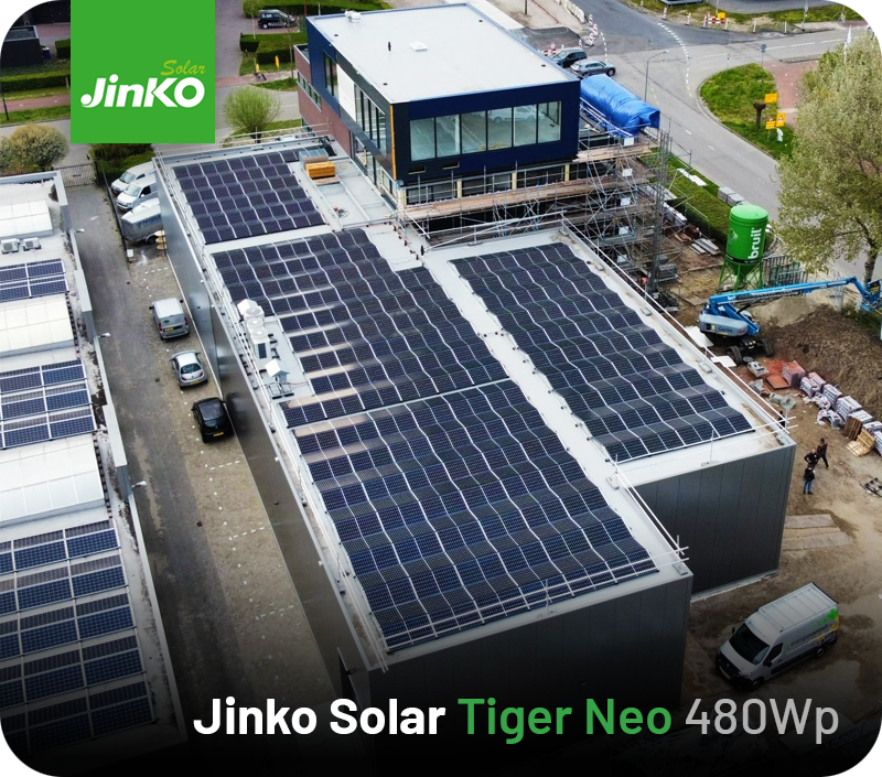 Zonnepaneel Jinko Solar Tiger Neo 480Wp Glas-Folie