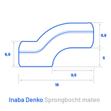 Sprongbocht PVC Wit Inaba Denko SIF-77-W 75 mm