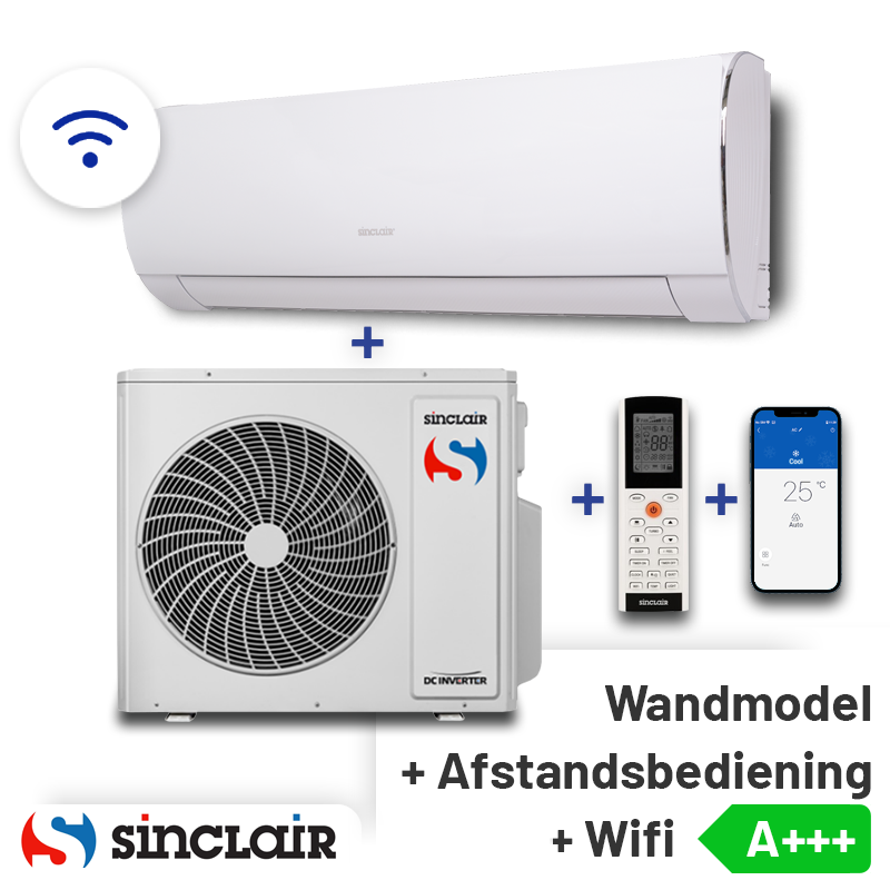 Sinclair Terrel SIH-09BITW Singlesplit Airco 2,7kW +Wifi