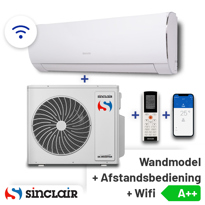 Sinclair Terrel SIH-18BIT2W Singlesplit Airco 5,2kW +Wifi