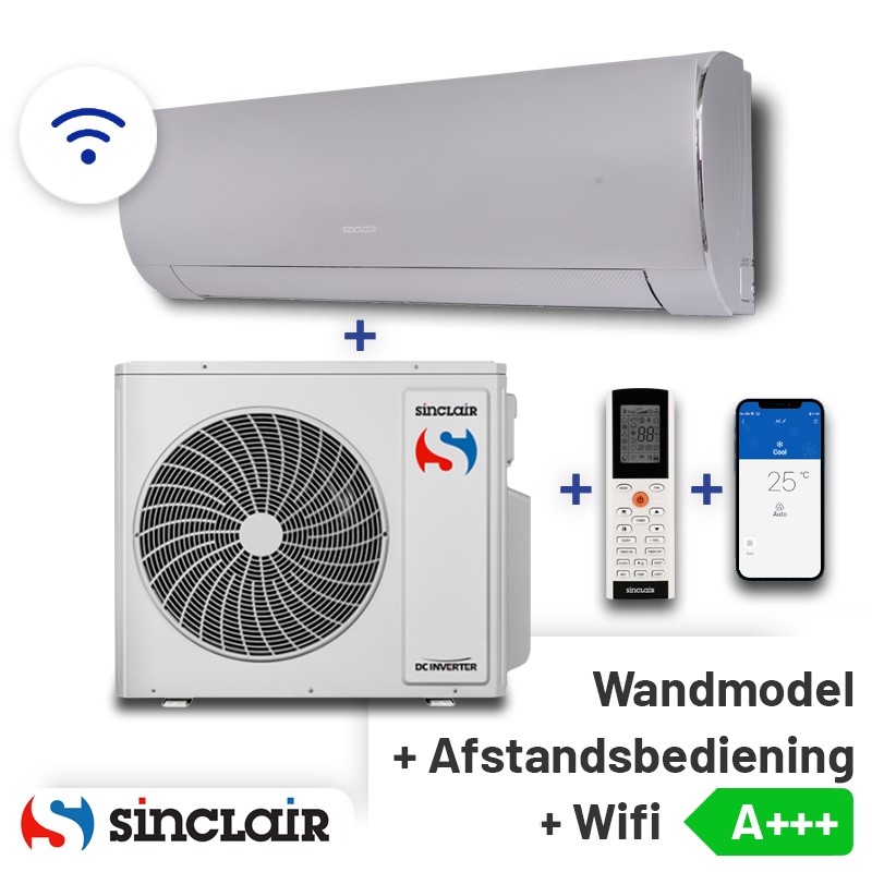 Sinclair Terrel SIH-09BITS Singlesplit Airco 2,7kW +Wifi