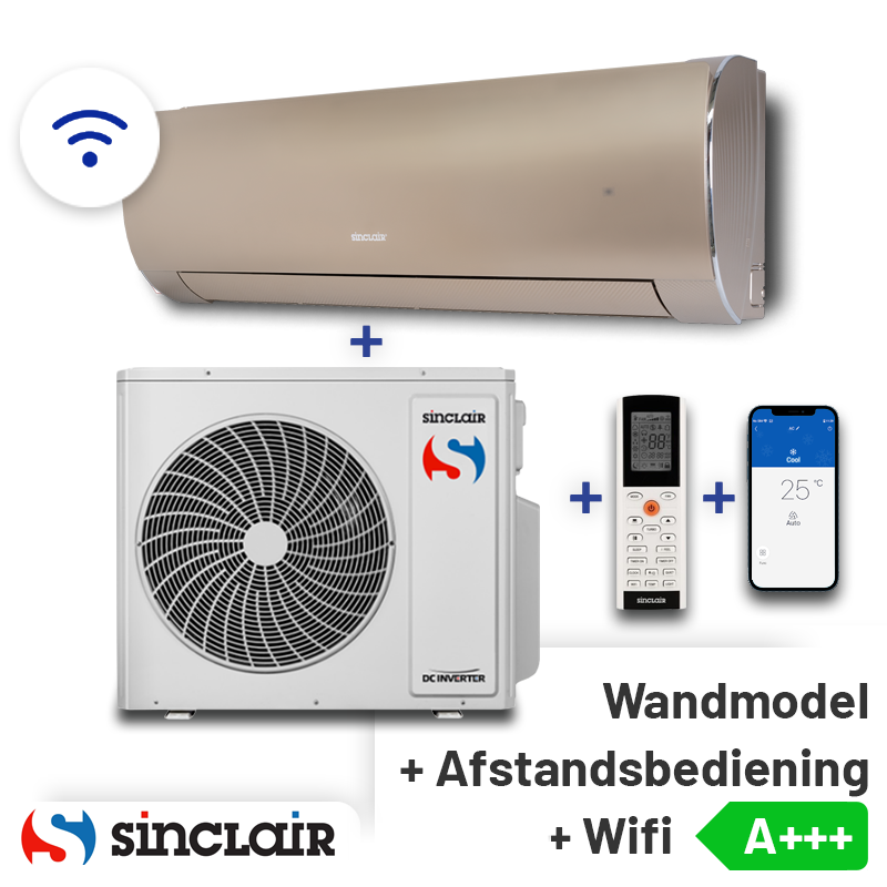 Sinclair Terrel SIH-13BITC Singlesplit Airco 3,5kW +Wifi