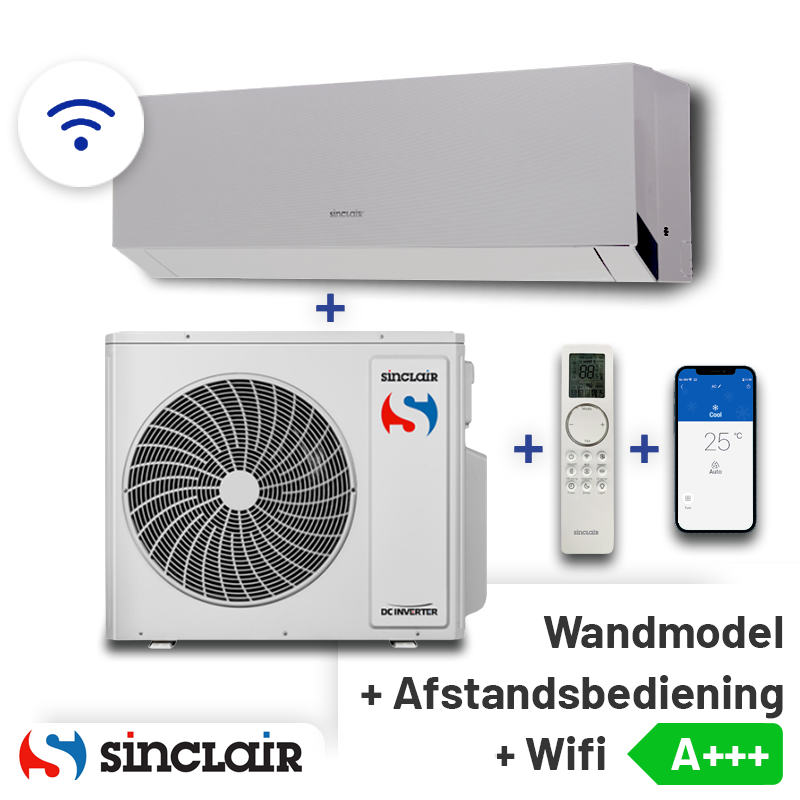 Sinclair Marvin SIH-09BIMS Singlesplit Airco 2,7kW +Wifi