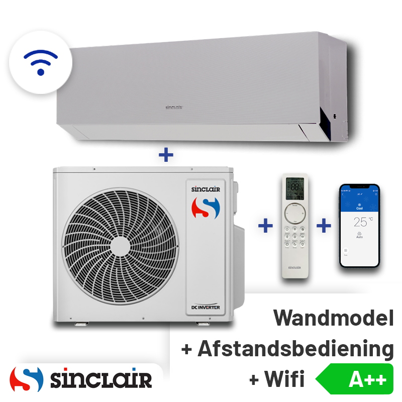 Sinclair Marvin SIH-18BIMS Singlesplit Airco 5,3kW +Wifi