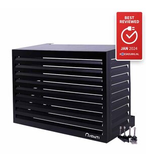 CAL115 Airco Omkasting Aluminium Zwart M