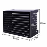 CAL115 Airco Omkasting Aluminium Zwart M