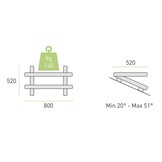 Airco Buitenunit Schuindakbeugel MT650 20°-51° Max. 140kg