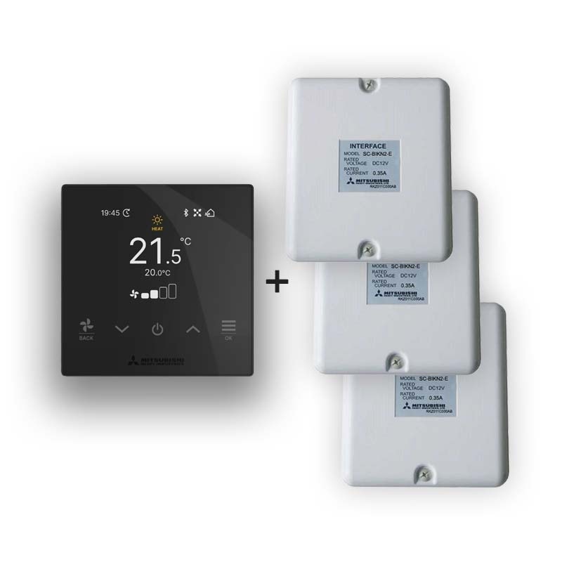 Wandbediening RC-ES1 Complete set met 3x Interface-koppeling SC-BIKN2-E