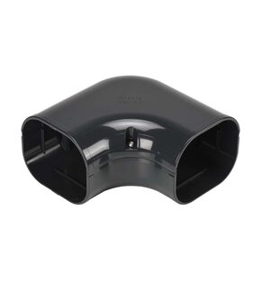 Bocht 90° Lang Vlak PVC Antraciet Inaba Denko SK-77-A 75 mm