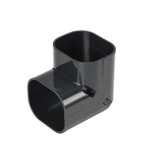 Bocht 90° Lang Stijgend PVC Antraciet Inaba Denko SC-77-A 75 mm