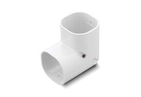 Bocht 90° Lang Stijgend PVC Wit Inaba Denko SC-77-W 75 mm