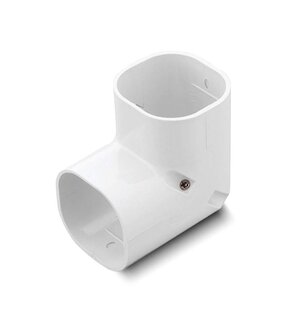 Bocht 90° Lang Stijgend PVC Wit Inaba Denko SC-77-W 75 mm