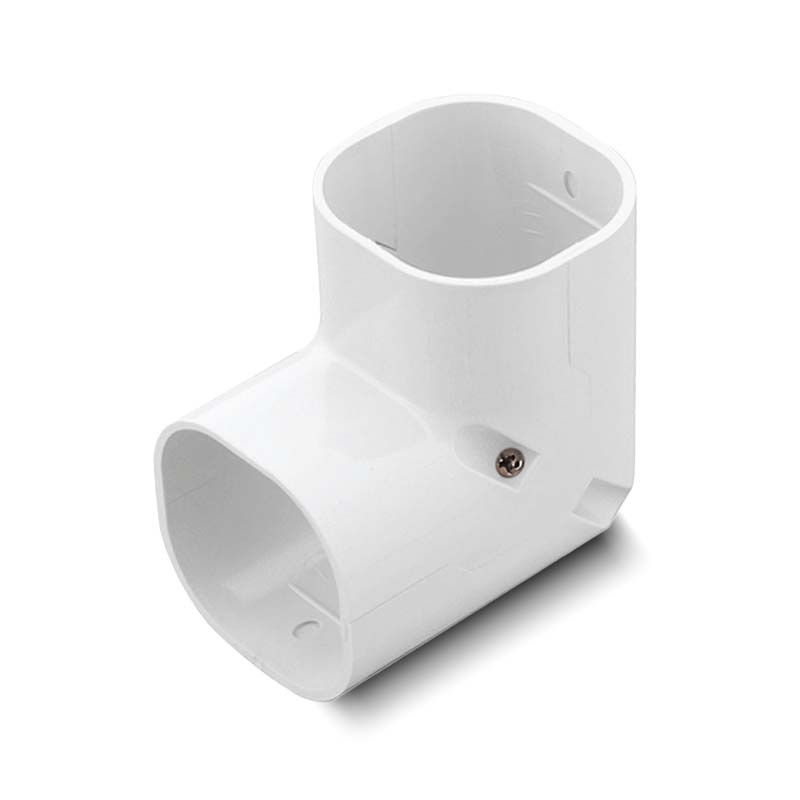 Bocht 90° Lang Stijgend PVC Wit Inaba Denko SC-77-W 75 mm