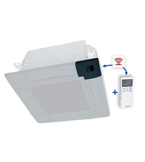 Mitsubishi Heavy Industries FDTC Cassette Airco Zwart Afstandsbedieningset + RCN-TC-5AW-E3 Ontvanger