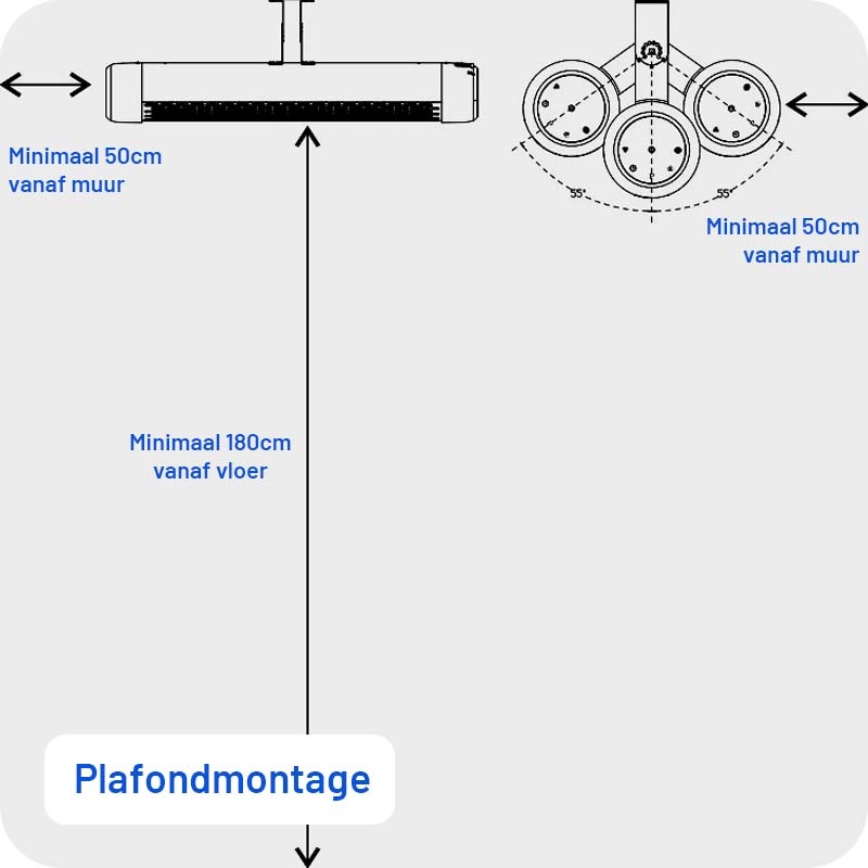 QH Terrasheater Ruby 2400 Watt Wandmodel +Wifi