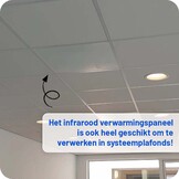 Infrarood Verwarmingspaneel IKP-Serie Wit IP54 59x59cm 300Watt