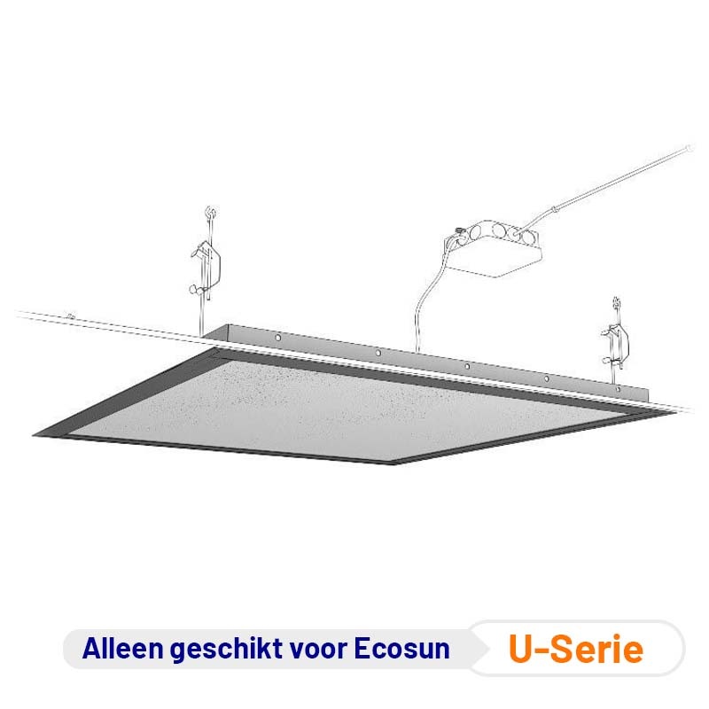 Infrarood Verwarmingspaneel Inbouwframe Ecosun U-Serie 80x120cm