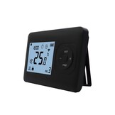 Set THB-03 + OVB-03 Draadloze Wifi Klokthermostaat - Bedienbaar via je mobiel - Zwart