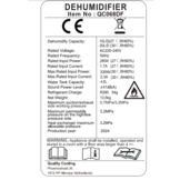 Slimme Luchtontvochtiger Compact Wifi 180 m³ per uur 20 Liter per dag