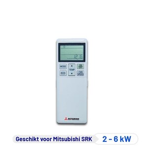 Originele Infrarood Afstandsbediening voor Mitsubishi H.I. Type SRK 2 - 6kW Airco's