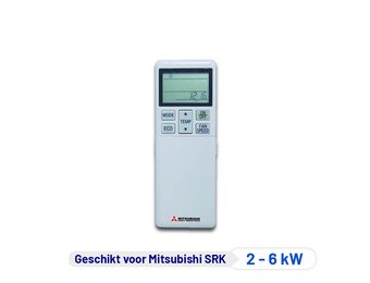 Originele Infrarood Afstandsbediening voor Mitsubishi H.I. Type SRK 2 - 6kW Airco's