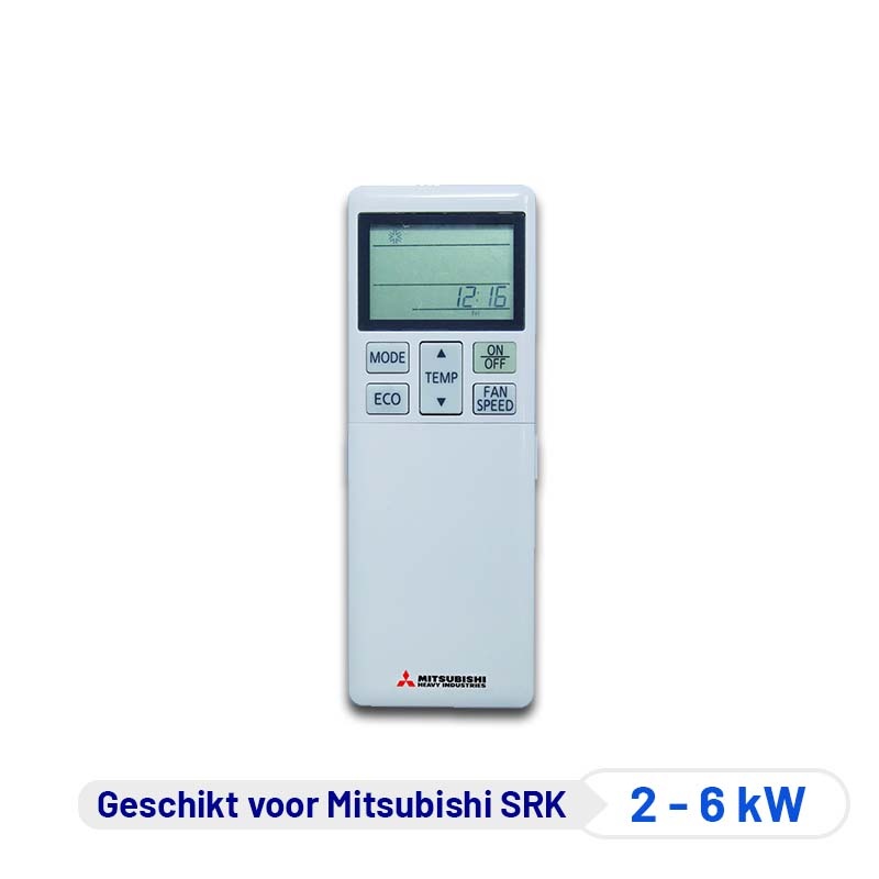 Originele Infrarood Afstandsbediening voor Mitsubishi H.I. Type SRK 2 - 6kW Airco's