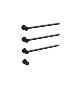 Elektrische Badkamer Radiator Griffin 30Watt met Thermostaat - Zwart